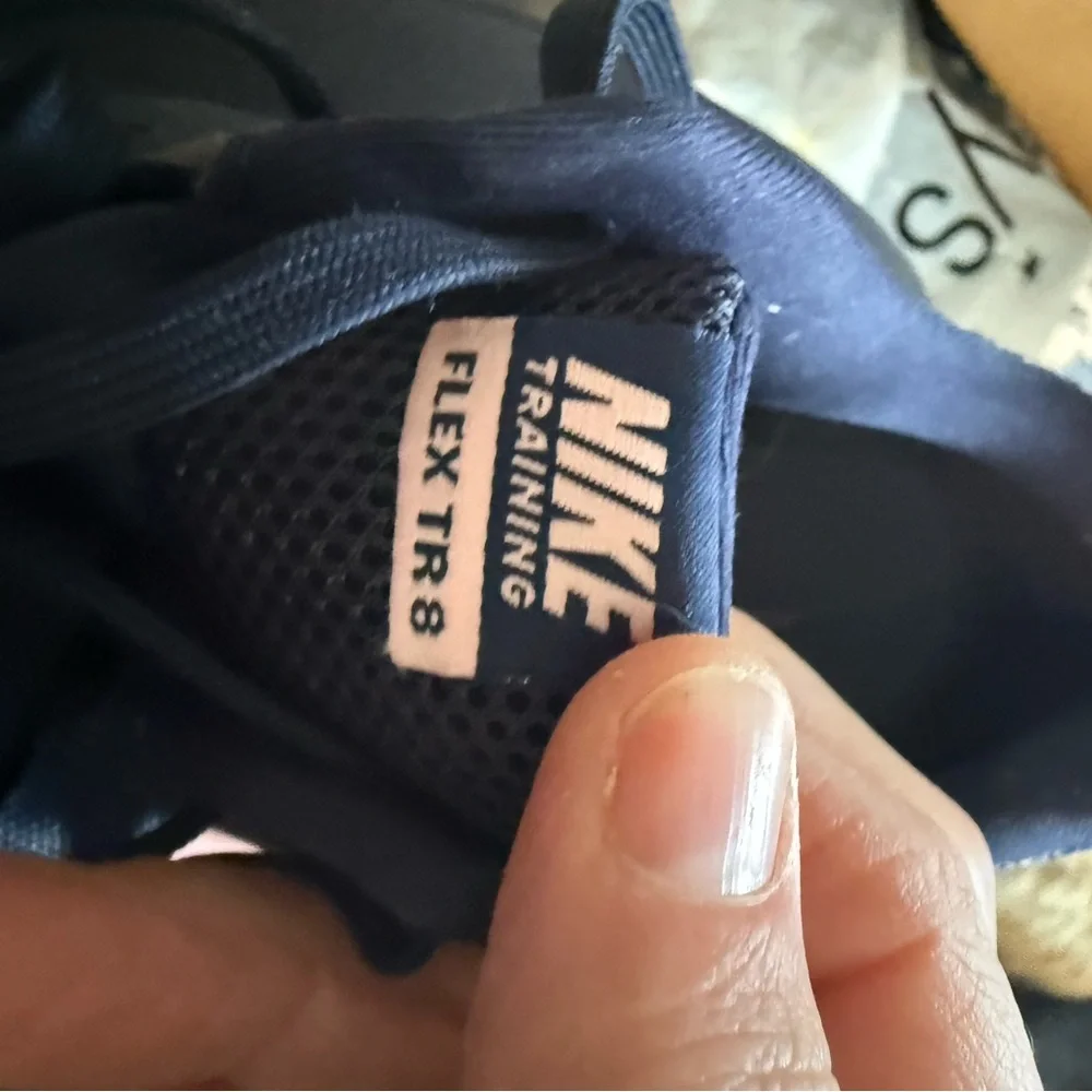 Nike Training Flex TR8 Navy Coral Running Shoes wms 9 - Picture 6 of 6